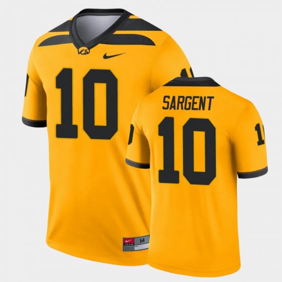 #10 Mekhi Sargent Legend Hawkeyes Alternate Men Gold Jersey 427146-252