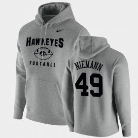 #49 Nick Niemann Oopty Oop University of Iowa Football Pullover Men Gray Hoodie 574140-774 #49 Nick Niemann Oopty Oop University of Iowa Football Pullover Men Gray Hoodie 574140-774
