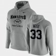 #33 Riley Moss Oopty Oop Hawkeyes Football Pullover Mens Gray Hoodie 766382-198