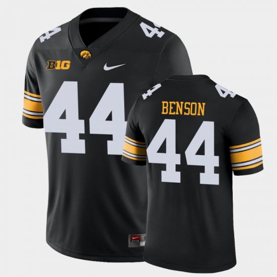 #44 Seth Benson Game Hawkeyes College Football Men Black Jersey 474641-573