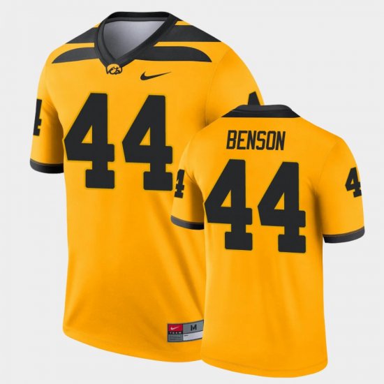 #44 Seth Benson Legend Iowa Alternate Men Gold Jersey 317820-853