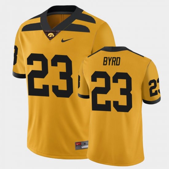 #23 Shadrick Byrd College Football University of Iowa Alternate Game Men\'s Gold Jersey 150218-590