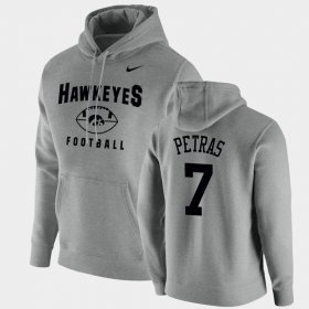#7 Spencer Petras Oopty Oop Iowa Hawkeyes Football Pullover Mens Gray Hoodie 613919-243 #7 Spencer Petras Oopty Oop Iowa Hawkeyes Football Pullover Mens Gray Hoodie 613919-243