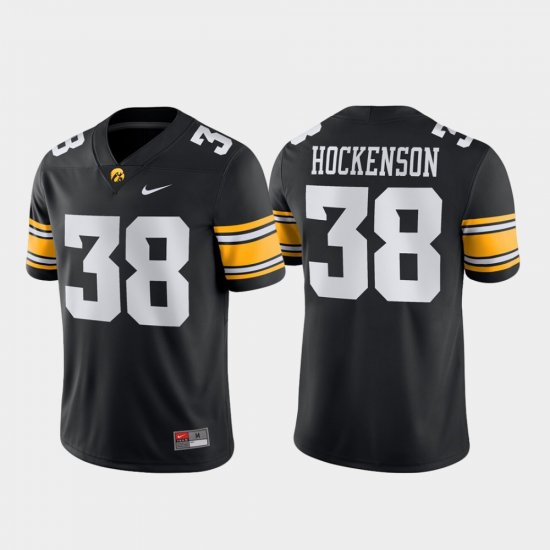 #38 T.J. Hockenson Game Iowa Football Men\'s Black Jersey 812999-331