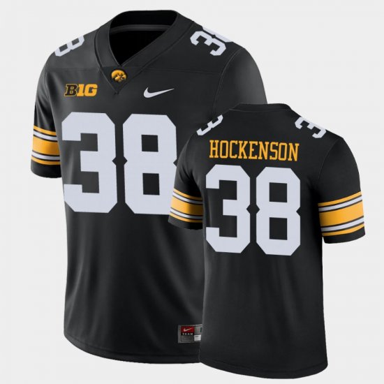 #38 T.J. Hockenson Game University of Iowa College Football Mens Black Jersey 650890-792