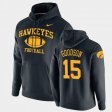 #15 Tyler Goodson Retro Football Hawkeyes Pullover Men's Black Hoodie 395817-935