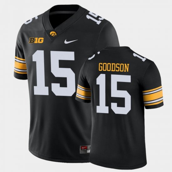 #15 Tyler Goodson Game Iowa College Football Mens Black Jersey 242932-336