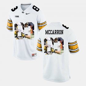 #83 Riley McCarron Pictorial Fashion University of Iowa Mens White Jersey 491026-604