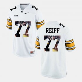 #77 Riley Reiff Pictorial Fashion Iowa Men's White Jersey 399779-730