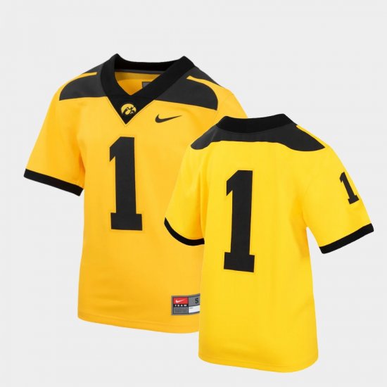 #1 College Football Iowa Untouchable Youth Gold Jersey 338188-869