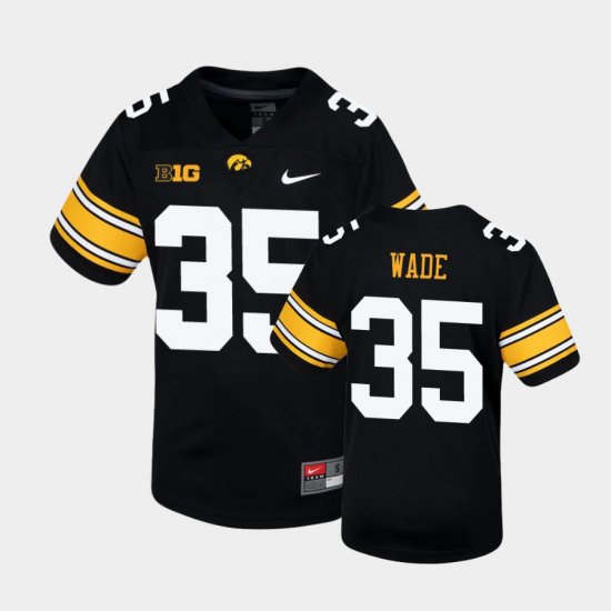 #35 Barrington Wade Untouchable Hawkeyes Football Youth Black Jersey 126210-164