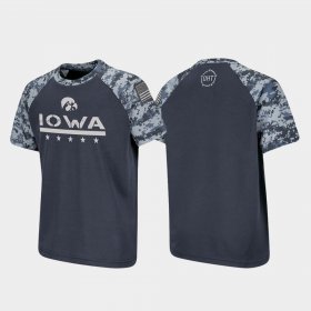 OHT Military Appreciation University of Iowa Raglan Digital Camo Youth Charcoal T-Shirt 349604-551